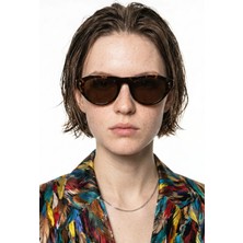 Bilge Karga Marbling Leopard Brown Güneş Gözlüğü