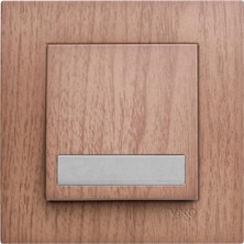 Elivora Store Ceviz Işıklı Etiketli Zil 24V Çabuk Bağlantı Vakumlu Paket