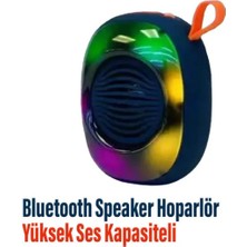 ALPA Kablosuz Bluetooth Hoparlör 5W Rgb LED Işıklı Speaker Ses Bombası 1200 Mah Güçlü Ses Kalitesi