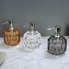 1 Adet Akrilik Sıvı Sabunluk (180 Ml) - 3 Farklı Renkli Kırılmaz Şeffaf Banyo ve Mutfak Düzenleyici Şık Losyon ve Sabun Pompası Organizer (Asorti)