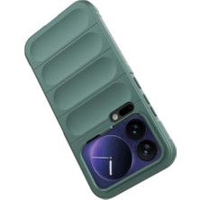Elivora Store Xiaomi 17 Pro Max Ile Uyumlu Kılıf Tpu Oyuklu Arka Yüzey Z-Etnik Esnek Silikon Kapak O-Tto Prime Silikon Mi 17 Pro Max Için Kılıf Koyu Yeşil