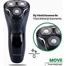 Elivora Store MD-7803 Move Çift Yönlü Kablolu Kablosuz Tıraş Makinası Siyah