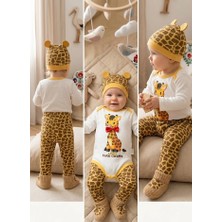 Meya Baby & Kids Bebek 3'lü Takım Zürafa Baskılı