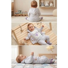 Meya Baby & Kids Bebek 3'lü Takım Kedi Baskılı