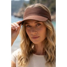 Marina Vizör - Tenisçi - Golf Siperlik Kahverengi Şapka SPK2601-4