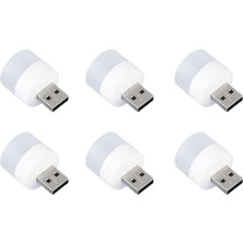 Elivora Store ‎monte Lua Mini LED Lambalar, Okuma Işığı, 6 Parçalı Taşınabilir Mini USB Gece Lambası, Mobil Led, Bebek Uykusu, Mobil Şarj Lambaları Için Küçük Yuvarlak Işıklar