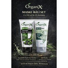 Organix Yüz Maskesi 150ML X2  Kil Maske, Siyah Soyulabilir  Maske