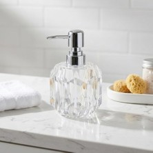 Elivora Store 1 Adet Akrilik Sıvı Sabunluk (180 Ml) - 3 Farklı Renkli Kırılmaz Şeffaf Banyo ve Mutfak Düzenleyici Şık Losyon ve Sabun Pompası Organizer (Asorti)