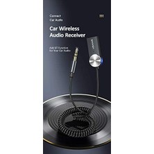 Elivora Store Bluetooth 5.0 Receiver USB Aux Wireless Araç Kiti Telefon Konuşma Müzik Dinleme BA01 SJ464LVX
