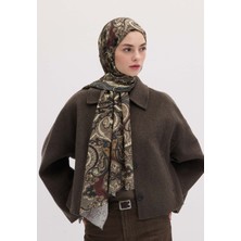 Fresh Etnıc Paısley Desen Şal Tozlu Kahve