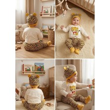 Meya Baby & Kids Bebek 3'lü Takım Kaplan Baskılı