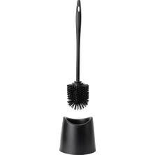 Elivora Store SB-776 Silikon Wc Tuvalet Banyo Fırçası Klozet Fırçası Siyah