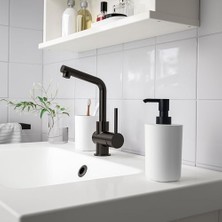 Elivora Store Banyo Seti, Beyaz, 3 Parça, Diş Fırçalık, Sabunluk ve Tepsi