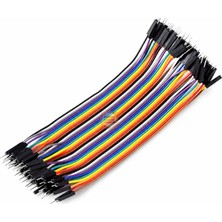 Meon Robotik Otomasyon Jumper Kablo 40 Pin 20 cm Erkek-Erkek Breadboard Bağlantı Kablosu