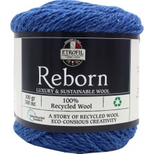 Etrofil Reborn Örgü İpi Lacivert %100 Geri Dönüştürülmüş Yün 100g 300m (75392)