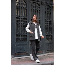 Spor Tarzı Yansıtan Sweat, Pantolon ve Denim Yelek Takım
