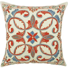 Soho Antiq Siyurgal Çiçekli Ipek Kırlent 50X50 cm