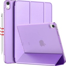 Elivora Store Ipad Air 11 M3 (2025) / M2 (2024) / Air 10.9 (2022/2020) ile Uyumlu Kapaklı Standlı Uyku Modlu Smart Kılıf, Clove Purple