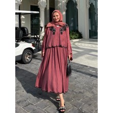 Işleme Detaylı Etekli Ikili Takım