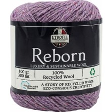 Etrofil Reborn Örgü İpi Leylak %100 Geri Dönüştürülmüş Yün 100g 300m (76127)