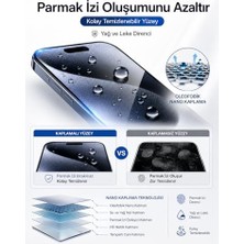Elivora Store Kırılmaz Cam, iPhone 15 ile Uyumlu, 6d Hayalet Ekran Koruyucu, 9h Sertlik, Temperli Cam, Şeffaf, Parlak Yüzey