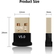 Elivora Store AL-BL05 Bluetooth V5.0 USB Doungle Bluetooth Kablosuz Adaptör (Pc Içindir) Tak Çalıştır. Win 7/8/10/11 Uyumlu