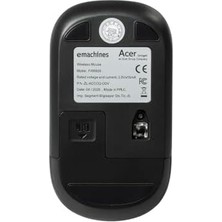 Elivora Store Acer Emachines Sessiz Kablosuz Mouse – USB Alıcılı, Pil Hediyeli, Ev ve Ofis Için – EAM080 Siyah