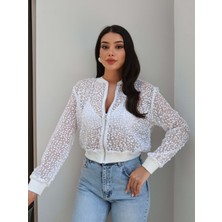 Esra Helvacı Pullu Ince Bomber Ceket