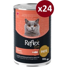 Reflex Plus Konserve Pate Somonlu Yetişkin Kedi Maması 395 G*24 Adet