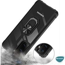 Elivora Store Galaxy S21 Plus Için Kılıf Grande Clear Ring Holder Lacivert [galaxy S21 Plus ile Uyumlu Kılıf - Lacivert]
