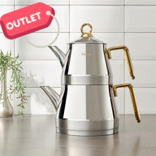 Hisar Orlando Gold Indüksiyon Tabanlı Midi Çelik Çaydanlık **outlet**