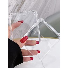 Elivora Store Galaxy Z Flip 3 ile Uyumlu Anti Shock Şeffaf Kılıf Pürüzsüz Yüzey Galaxy Flip 3 ile Uyumlu Kılıf
