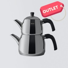 Hisar Hera Indüksiyon Tabanlı Midi Çelik Çaydanlık **outlet**