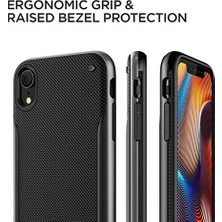 Elivora Store VRS94024 iPhone Xr High Pro Shield Kılıf, Arka Kapak Steel Silver