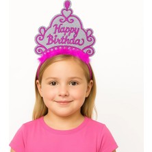 Çarşı Point Pembe Happy Birthday Prenses Tacı – Doğum Günü Taç Aksesuarı