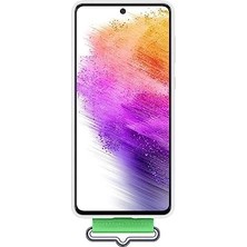 Elivora Store Galaxy A73 Kordonlu Silikon Kılıf - Beyaz