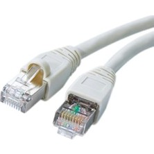 Elivora Store CAT610BF 10 Metre Beyaz Cat6 RJ45 Lan Kablosu Uçları Hazır Takılı 100/1000 Mbps Bilgisayar Modem Internet Ethernet Kablosu (Beyaz, 10 Metre)