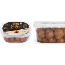 Kestane Diyarı Şerbetli Kestane Şekeri 500 gr Duble Kestane. Plastik Kutulu Katkısız Pancar Şekeri ile Yapılmıştır.