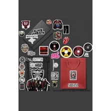 Elivora Store Rock Metal Sticker Paketi/bullet Journal Defter Çıkartma Ajanda Laptop Etiket 1
