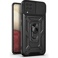 Elivora Store Galaxy A12 Için Kılıf Impact Resistant Siyah [galaxy A12 ile Uyumlu Kılıf - Siyah]
