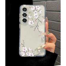 Elivora Store Galaxy S24 Fe ile Uyumlu SFF01 Şeffaf Tasarımlı Kılıf - Ince, Hafif ve Dayanıklı Koruma, Kamera ve Tuşlarla Tam Uyumlu Şeffaf Telefon Kapağı (Kirazçiçeği)