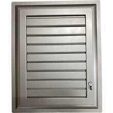 Nil Avm Plastik Menfez 45X45 Gümüş Banyo Wc Havalandırma
