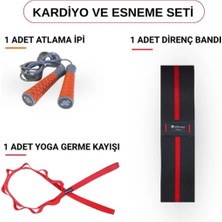 Rebuwo Kardiyo ve Esneme Seti – Atlama Ipi, Heavy Direnç Bandı ve Yoga Germe Kayışı