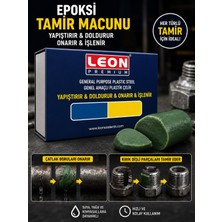 Leon Premium Çelik Epoksi Hızlı ve Güçlü Tamir Macunu 40 gram