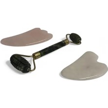 Hedea Yeşim Tırtıklı Roller ve Gua Sha Masaj Taşı Premium Set