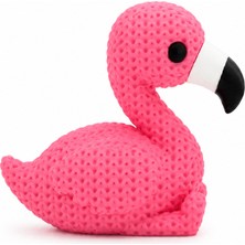 Yapı3D Dekoratif Pembe Flamingo Figürü | Örgü Dokulu Masaüstü Süsü |