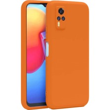 Marsilyan™- Vivo Y53S Kılıf Nano Içi Kadife Silikon - Turuncu