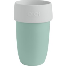 Oioi Silikon Bardak Leak Lock +10 Yaş - River Green / Powder Grey