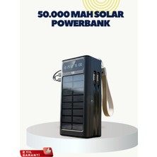 Mercora Tech LED Aydınlatmalı Güneş Panelli Powerbank Seyahat ve Kamp Için
