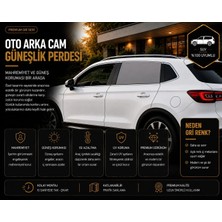 Çetin Kardeşler Renault Koleos I 2008-2010  Yeni Nesil Çorap Perde  Güneşlik, 2'li Yan Cam Güneşlik Perde ( Lastikli )(Suv)Gri